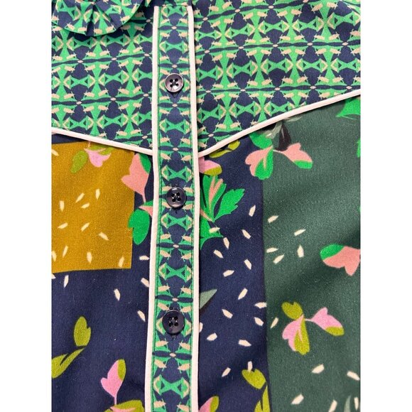 CAbi Bronco Patchwork Floral Blouse Style 5520 Medium - Picture 7 of 8